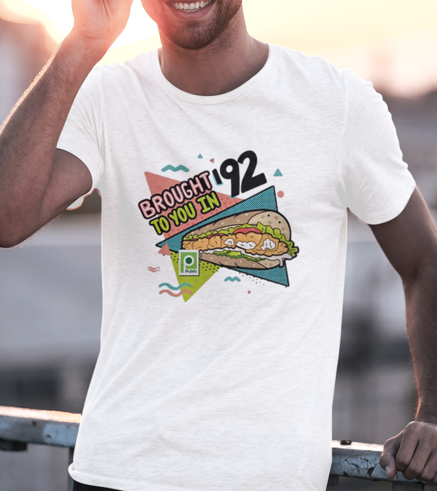 Brought 92 To You In Publix Sub Sandwich Pop Art Retro Graphics T-Shirt