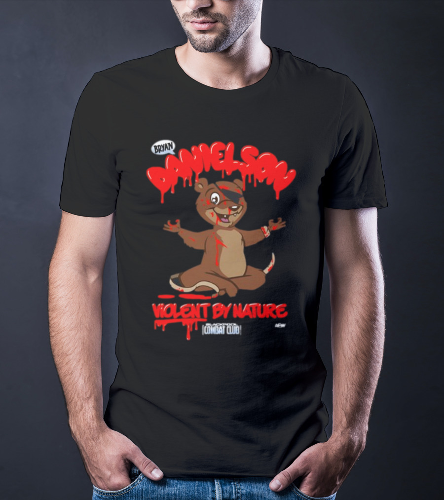 Bryan Danielson Violent By Nature Bear Blackpool Combat Club T-Shirt