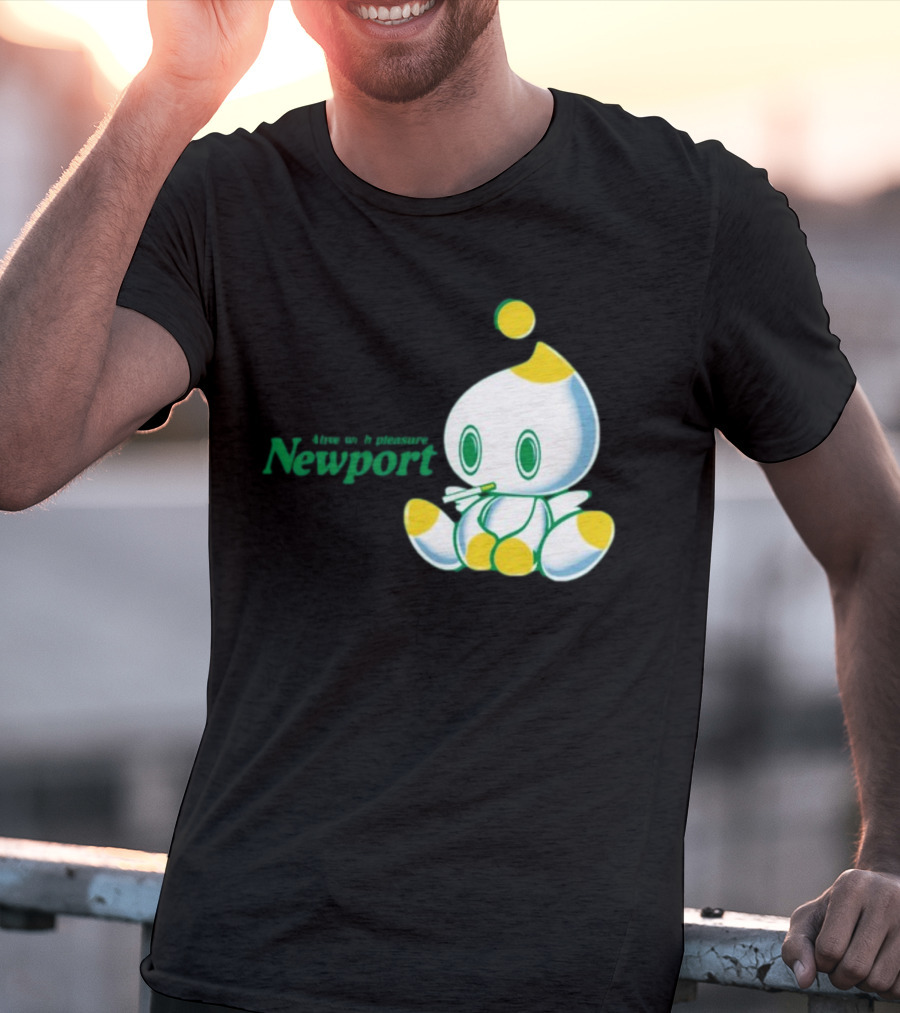 Newport Alive With Pleasure Cute Character Sitting T-Shirt