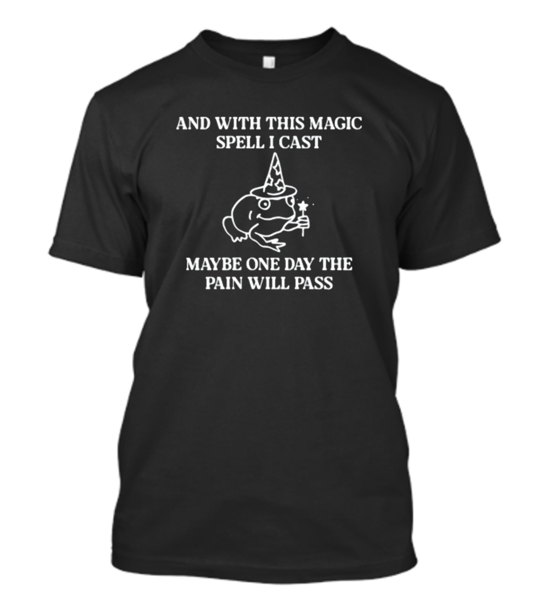 And With This Magic Spell I Cast Frog Wizard Maybe One Day The Pain Will Pass T-Shirt
