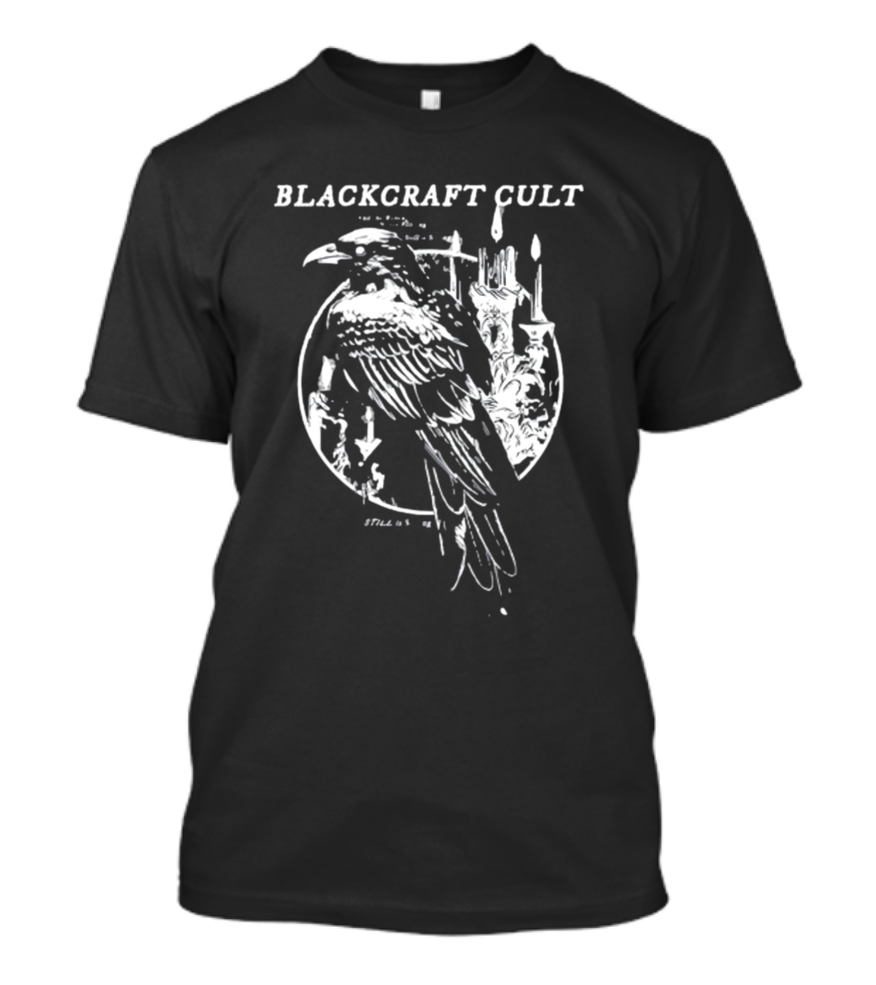 Blackcraft Cult Raven Never Flitting Still Is Sitting Candles T-Shirt