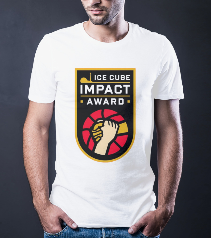 Ice Cube Impact Award Basketball Handshake Badge T-Shirt