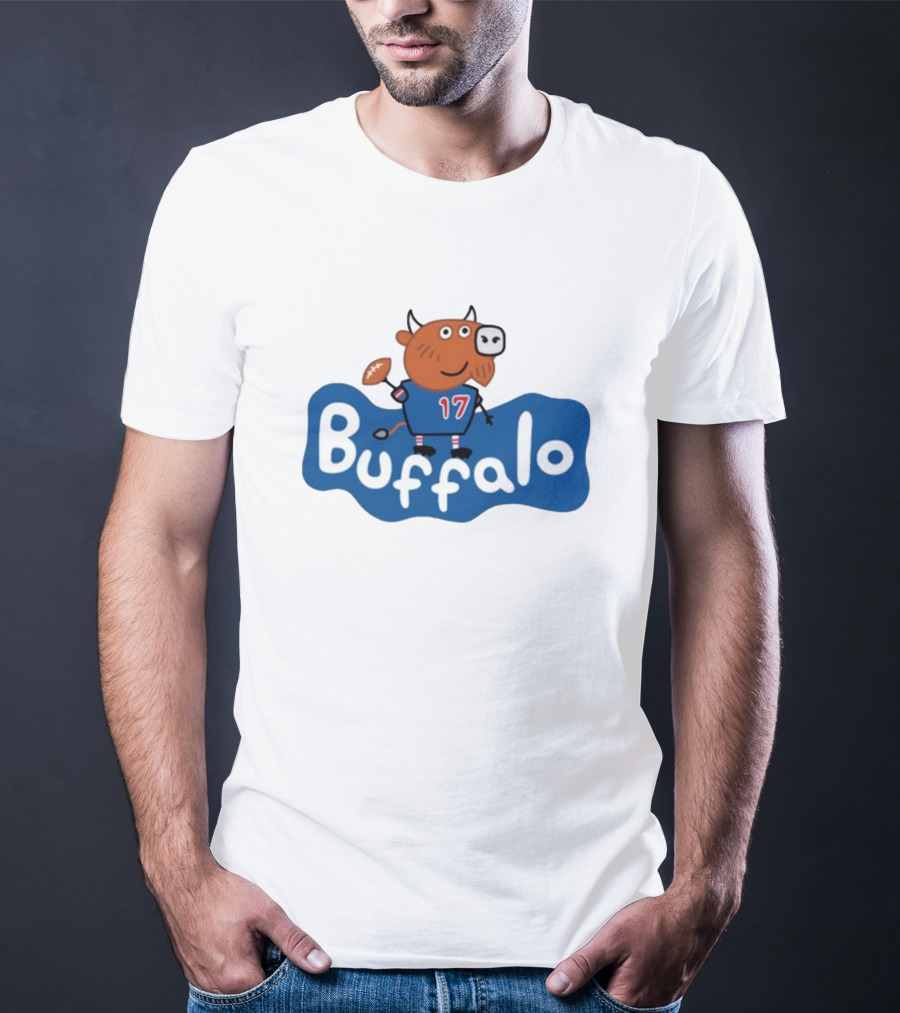 26Shirts Buffalo 17 Football Cartoon Character T-Shirt