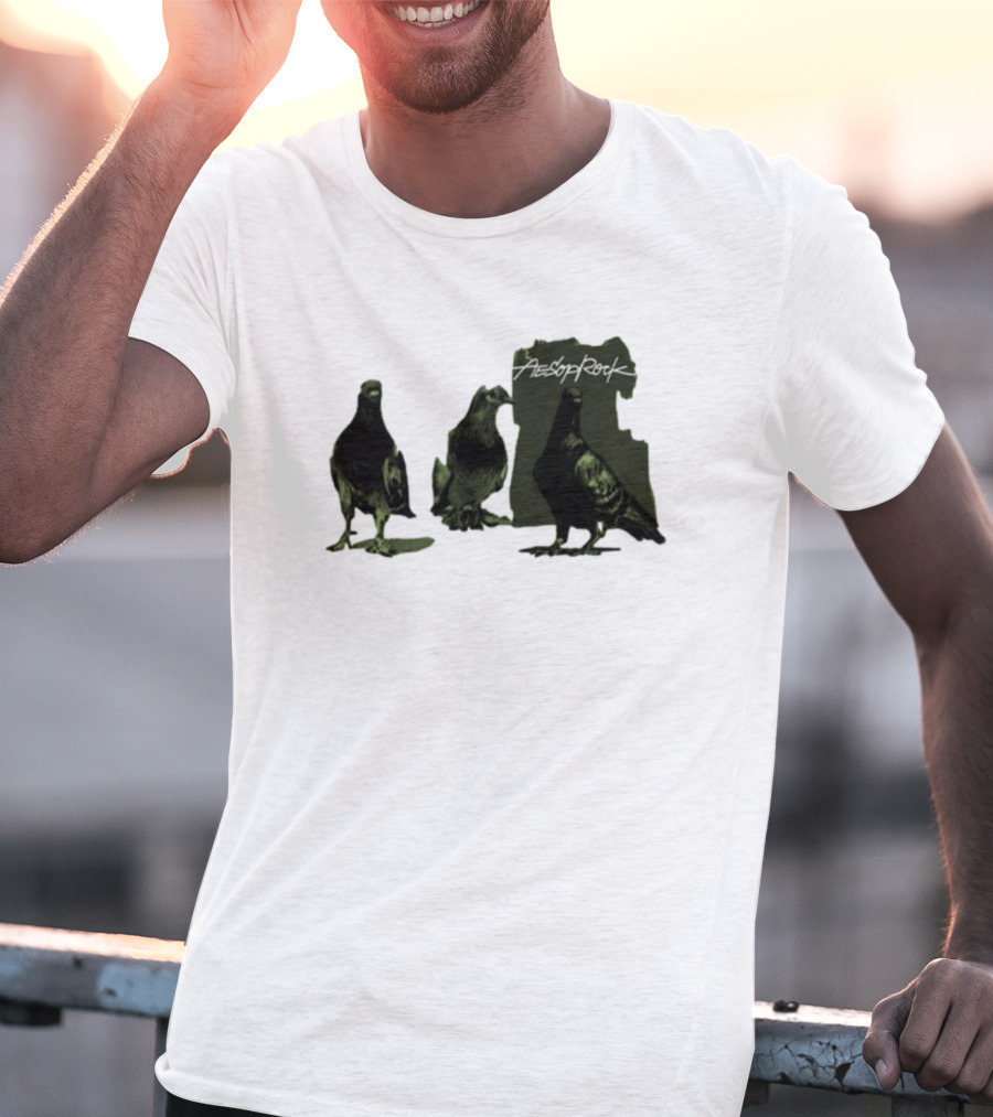 Aesop Rock Pigeonometry Three Pigeons T-Shirt