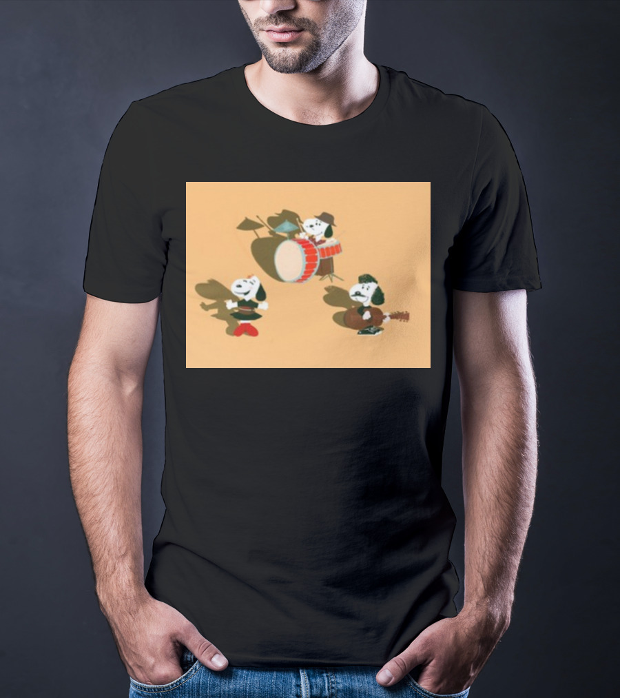 Paramore And Snoopy Characters Playing Musical Instruments T-Shirt