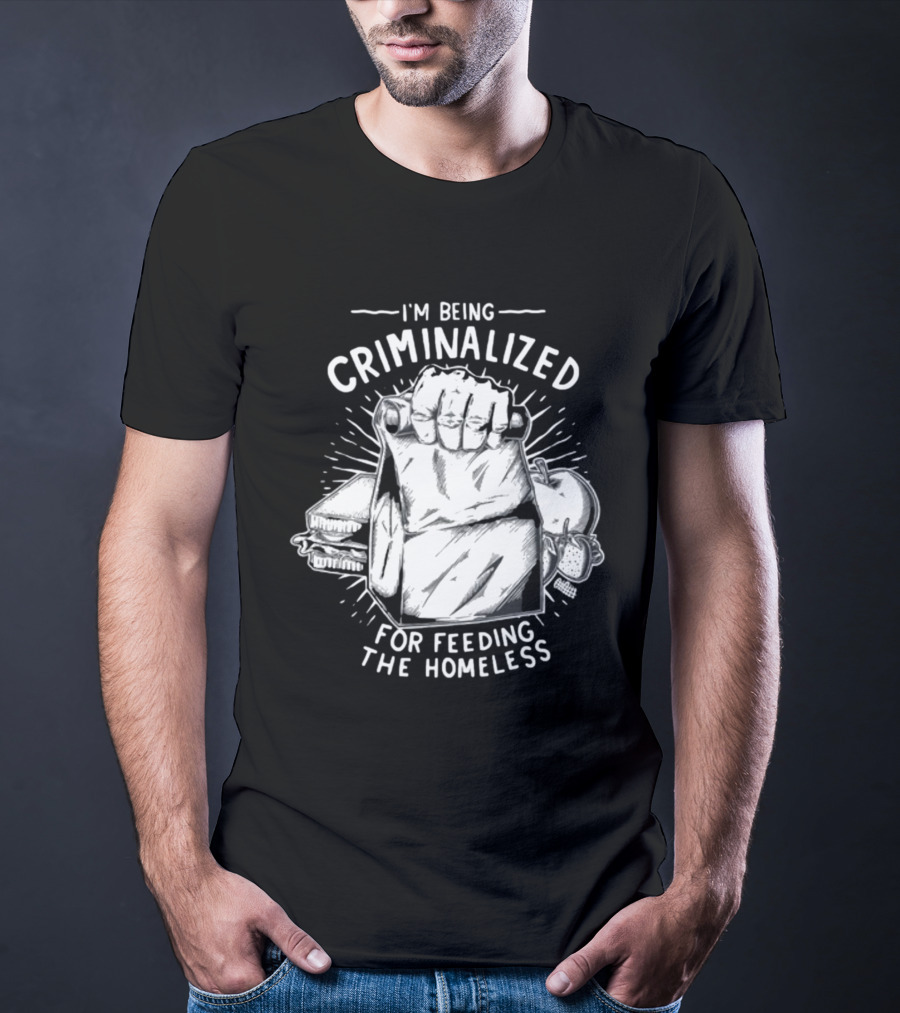 Punkwithacamera I'm Being Criminalized For Feeding The Homeless Sandwich Bag Icons T-Shirt
