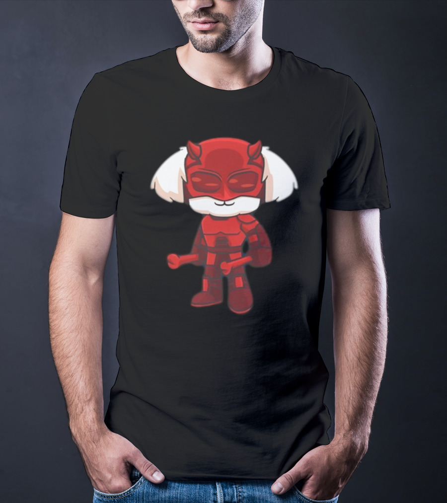 Doug The Devil Of Hell's Kitchen Red Demon Character With Mask And Horns T-Shirt