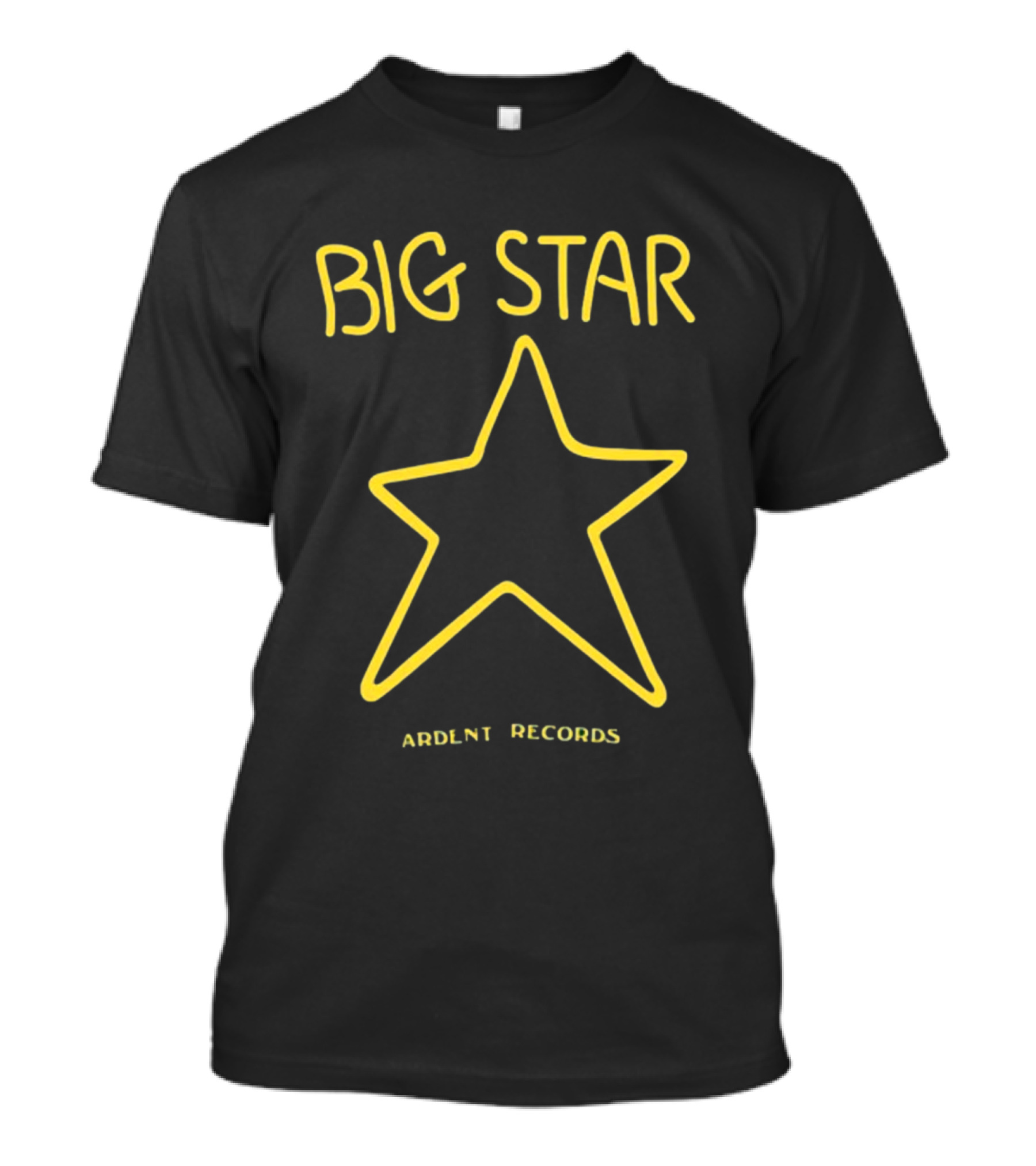 Big Star Ardent Records Yellow Star Graphic Retro Music T-Shirt