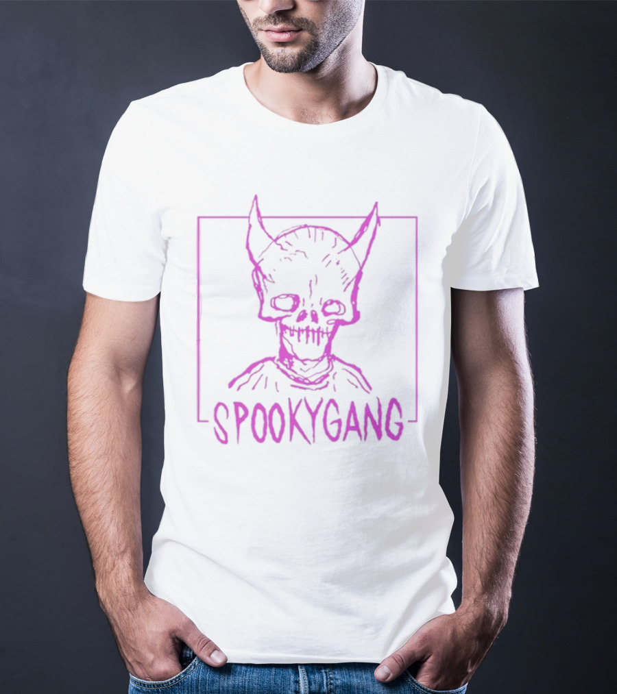 Spookygang Purple Skull Demon Mask T-Shirt