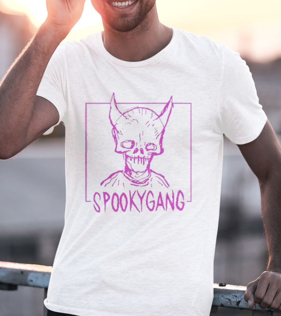 Spookygang Purple Skull Demon Mask T-Shirt
