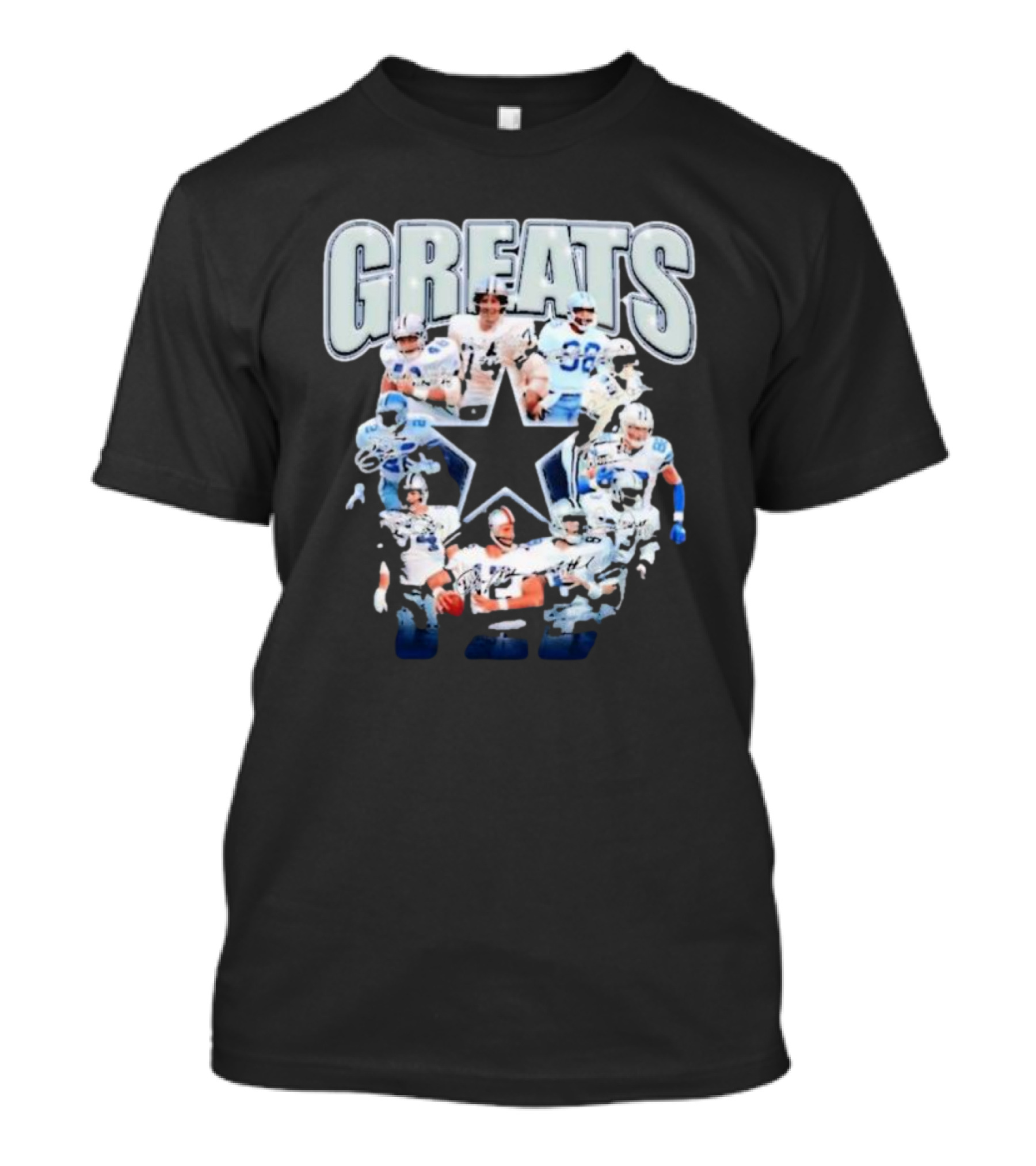 Dallas Cowboys All Time Greats Navy Signature Football Player Star T-Shirt