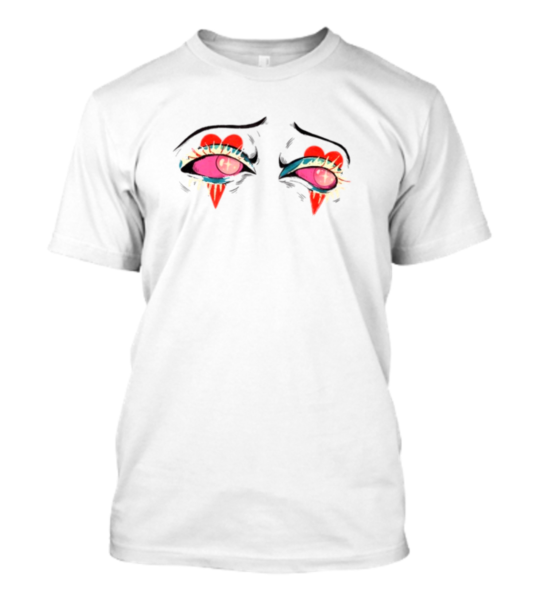 Galactixy Eyes Love Is Blindness Dripping Heart Tears T-Shirt