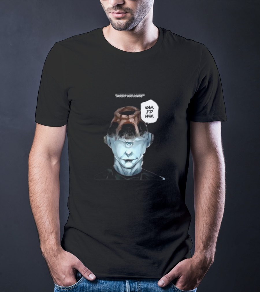 Goofyahhtees Jogoat Would You Lose Nah I'd Win Cyclopean Futuristic Figure T-Shirt