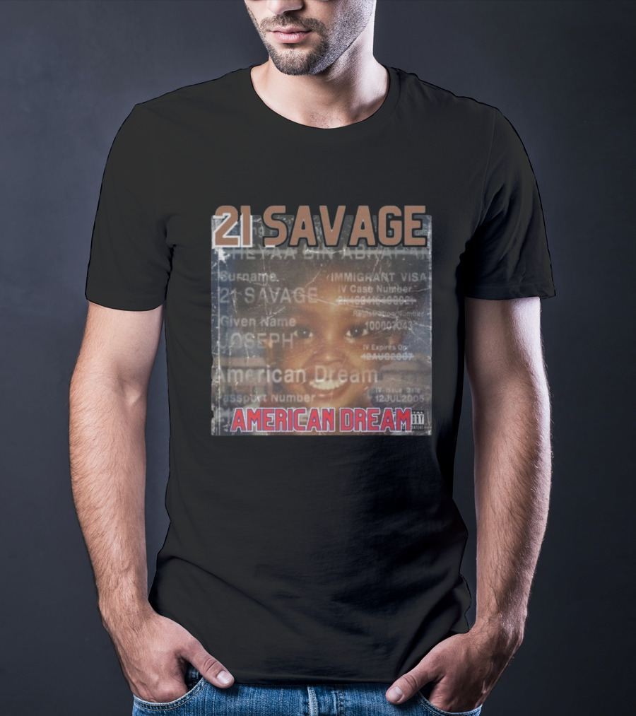 21 Savage Joseph American Dream Album Cover Art Hip Hop T-Shirt