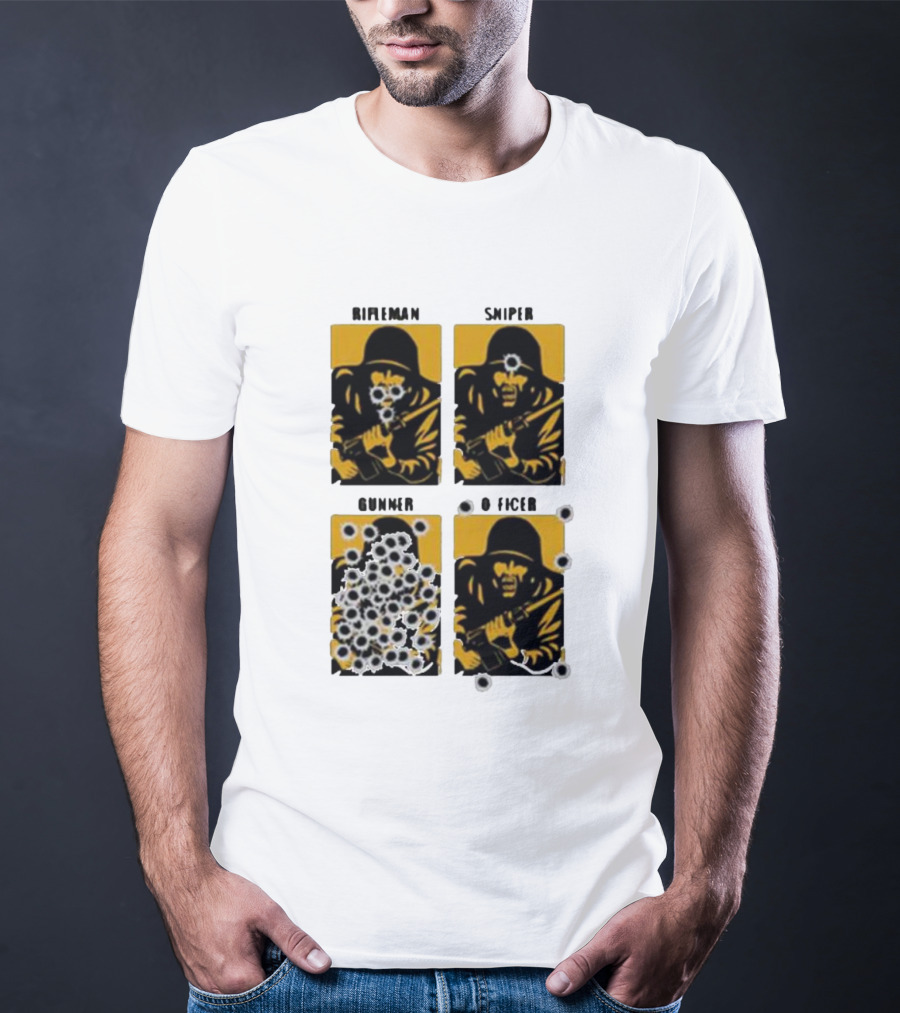 Rifleman Sniper Gunner Officer Bullet Targets T-Shirt
