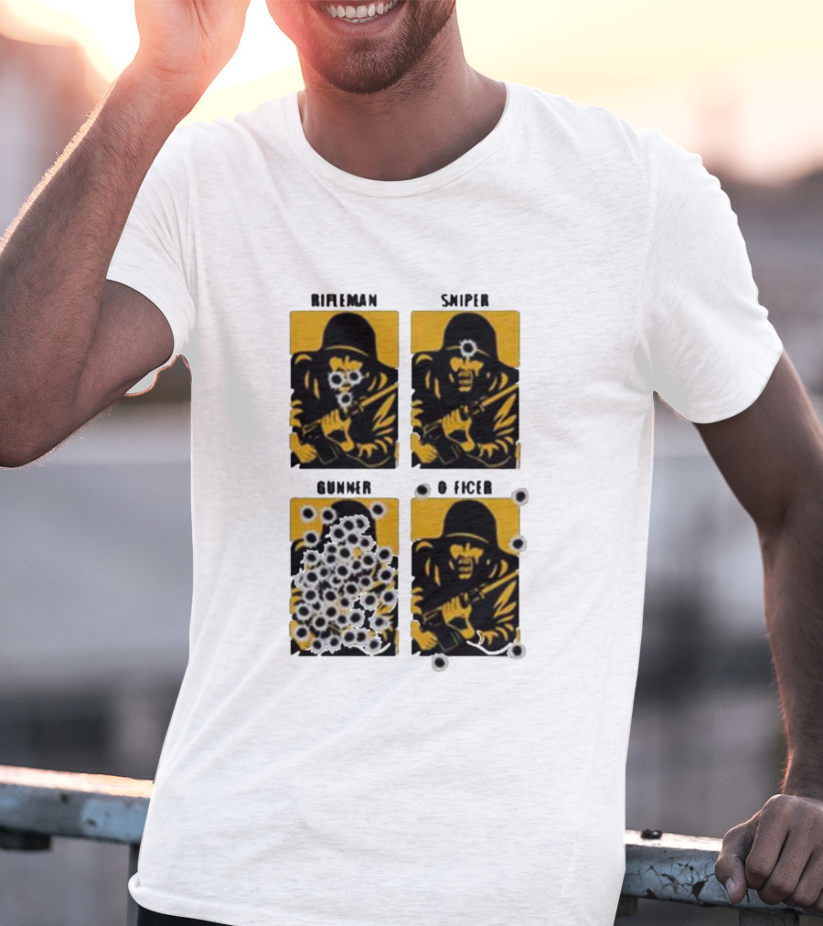 Rifleman Sniper Gunner Officer Bullet Targets T-Shirt