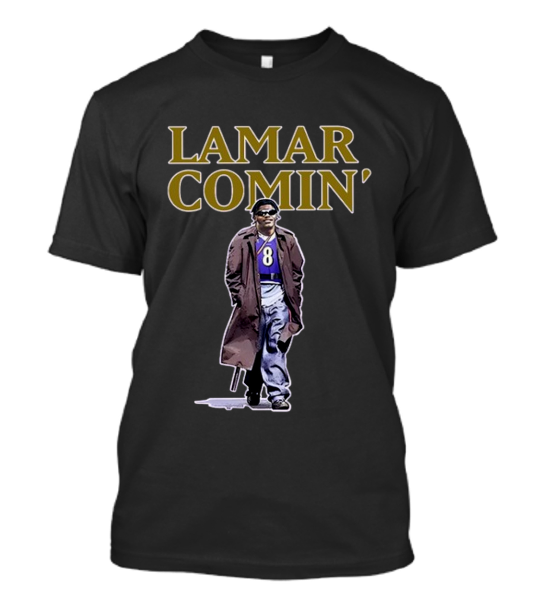 Lamar Comin' Number 8 Cool T-Shirt