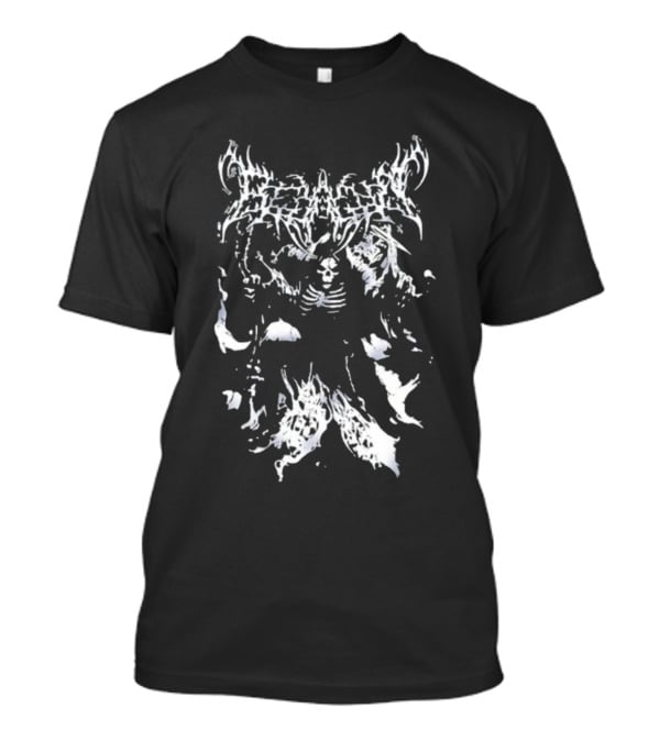 Straight Edge Dubstep Skeleton Demon Abstract T-Shirt