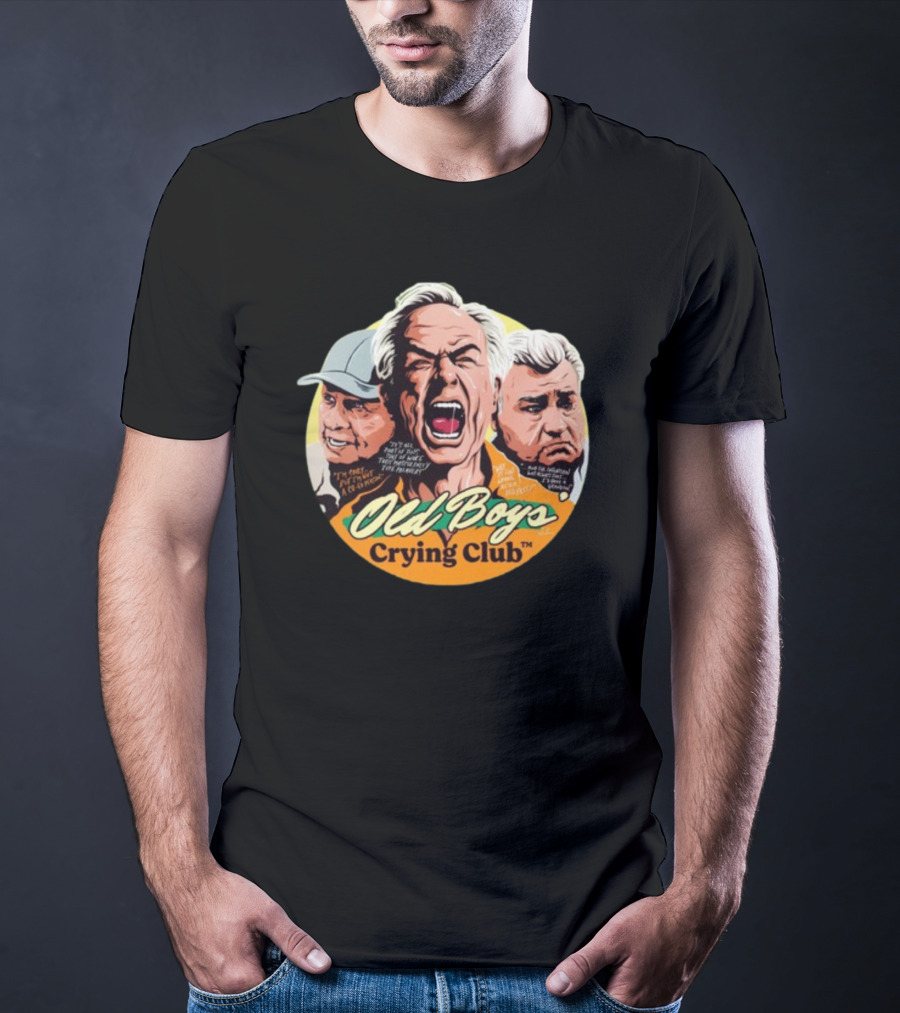 Old Boys’ Crying Club Grumpy Faces Comic Style Characters T-Shirt