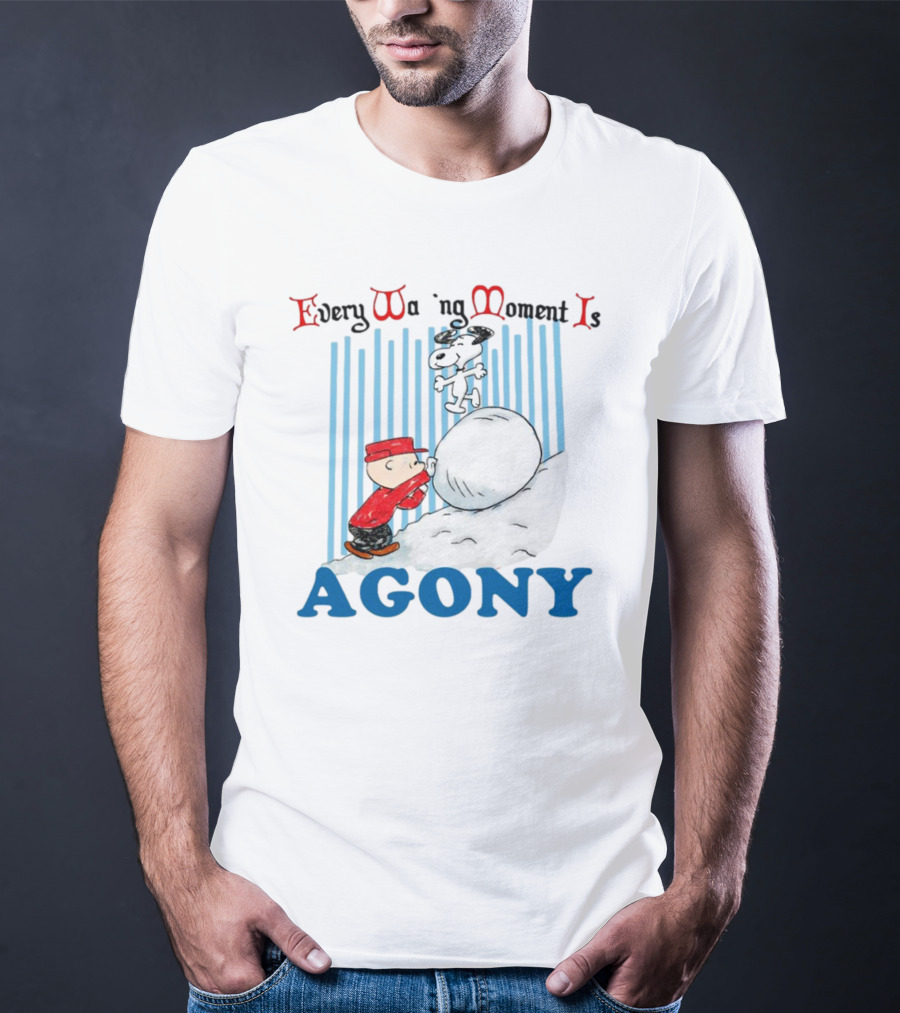 Every Waking Moment Is Agony Sisyphus Dog Cartoon Snowball T-Shirt