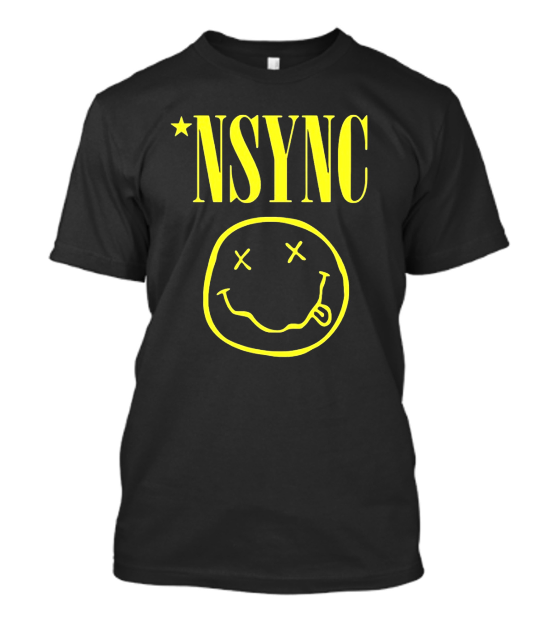 NSYNC Fake Handshake Grunge Inspired Smiley Face T-Shirt