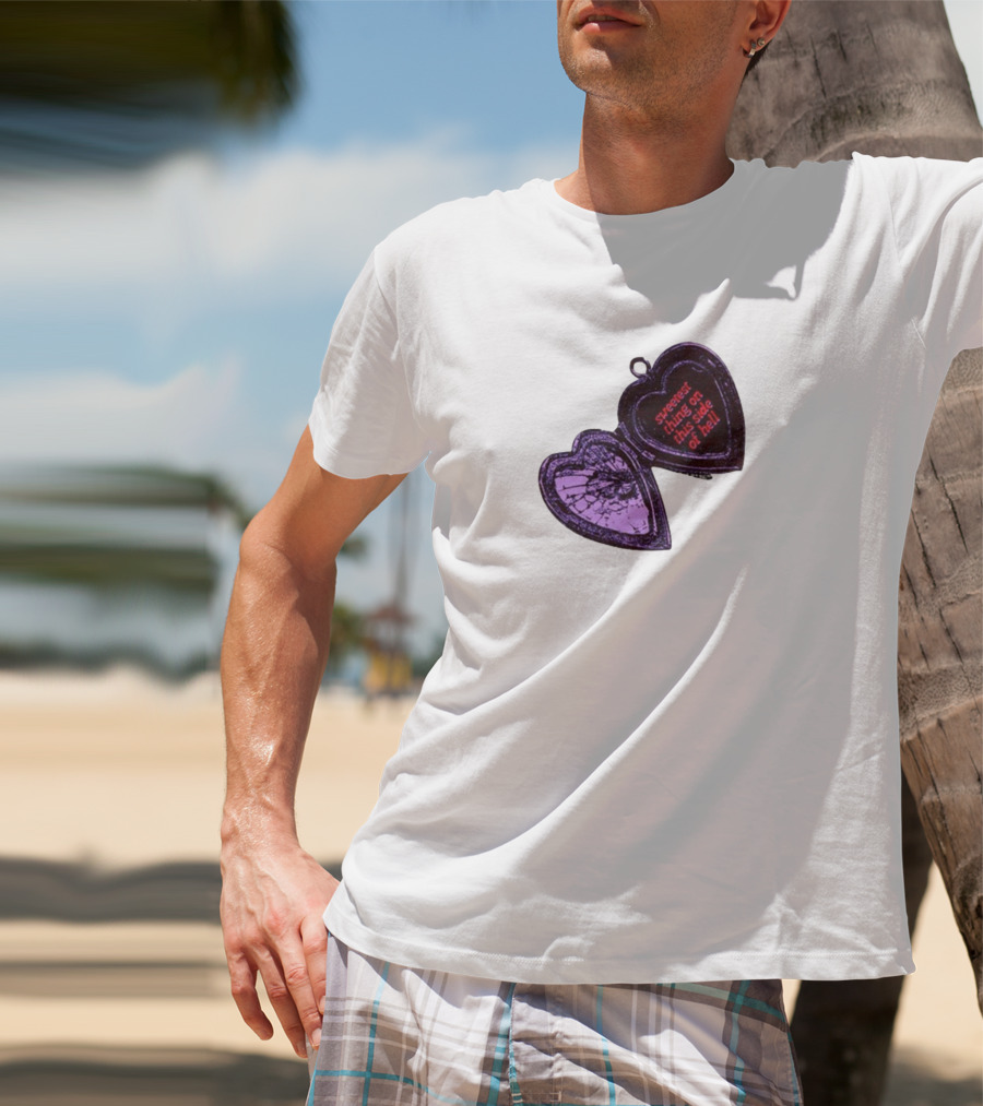 Sweetest Things On This Side Of Hell Broken Heart Pendant T-Shirt