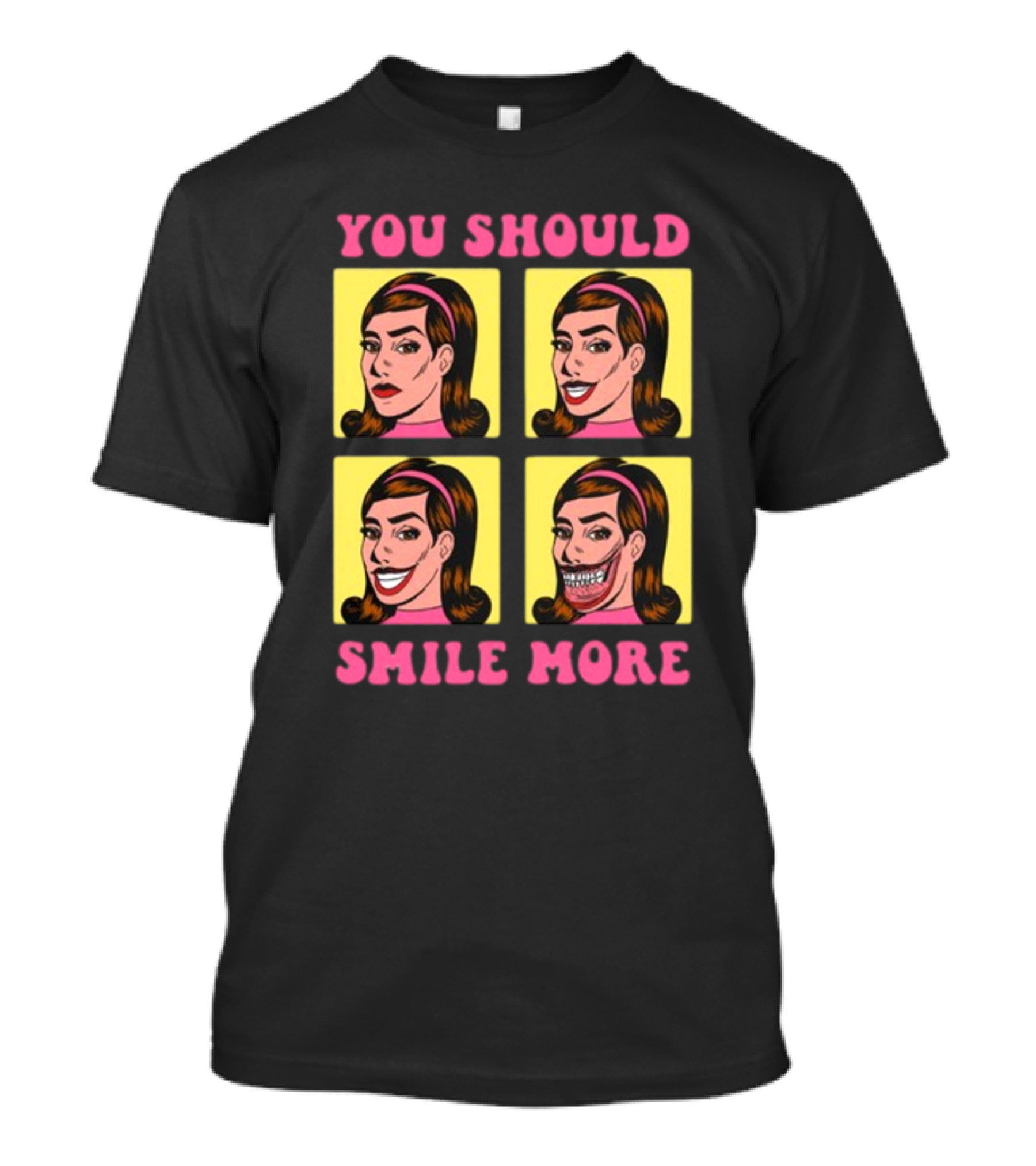 You Should Smile More Pop Art Style Comic Panels T-Shirt