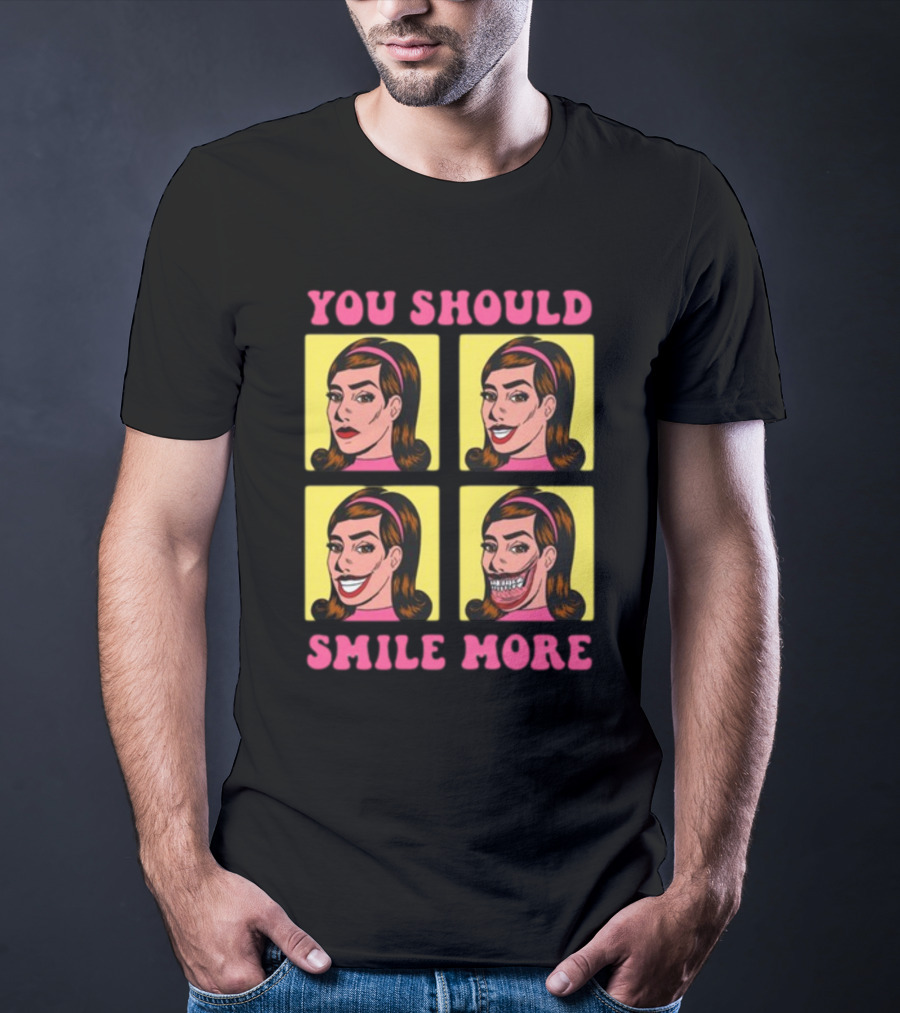 You Should Smile More Pop Art Style Comic Panels T-Shirt