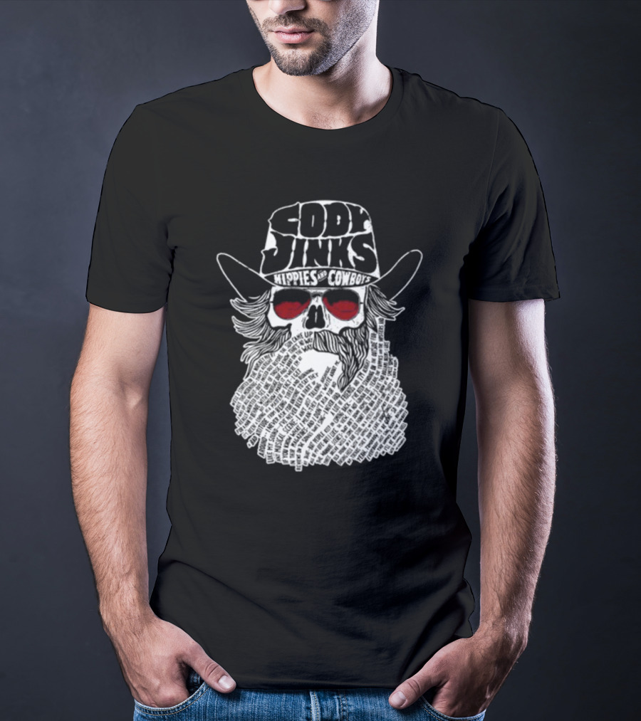 Cody Jinks Hippies And Cowboys Skull T-Shirt