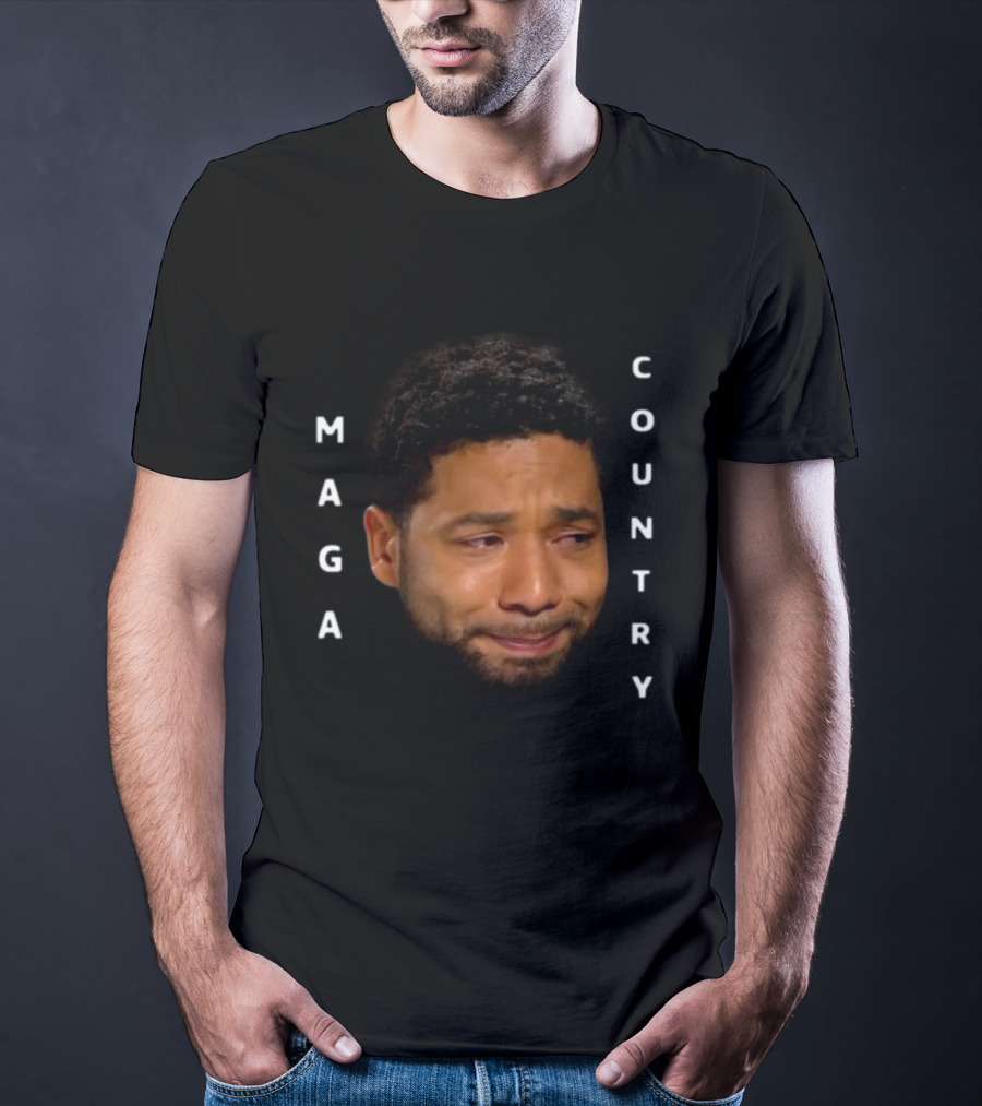 Hollaria Briden Jussie Smollett Crying Face Maga Country T-Shirt
