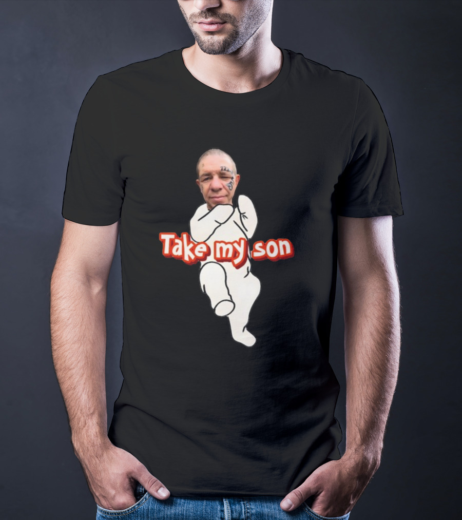 Tike Myson Take My Son Baby Drawing Tattoo Face T-Shirt