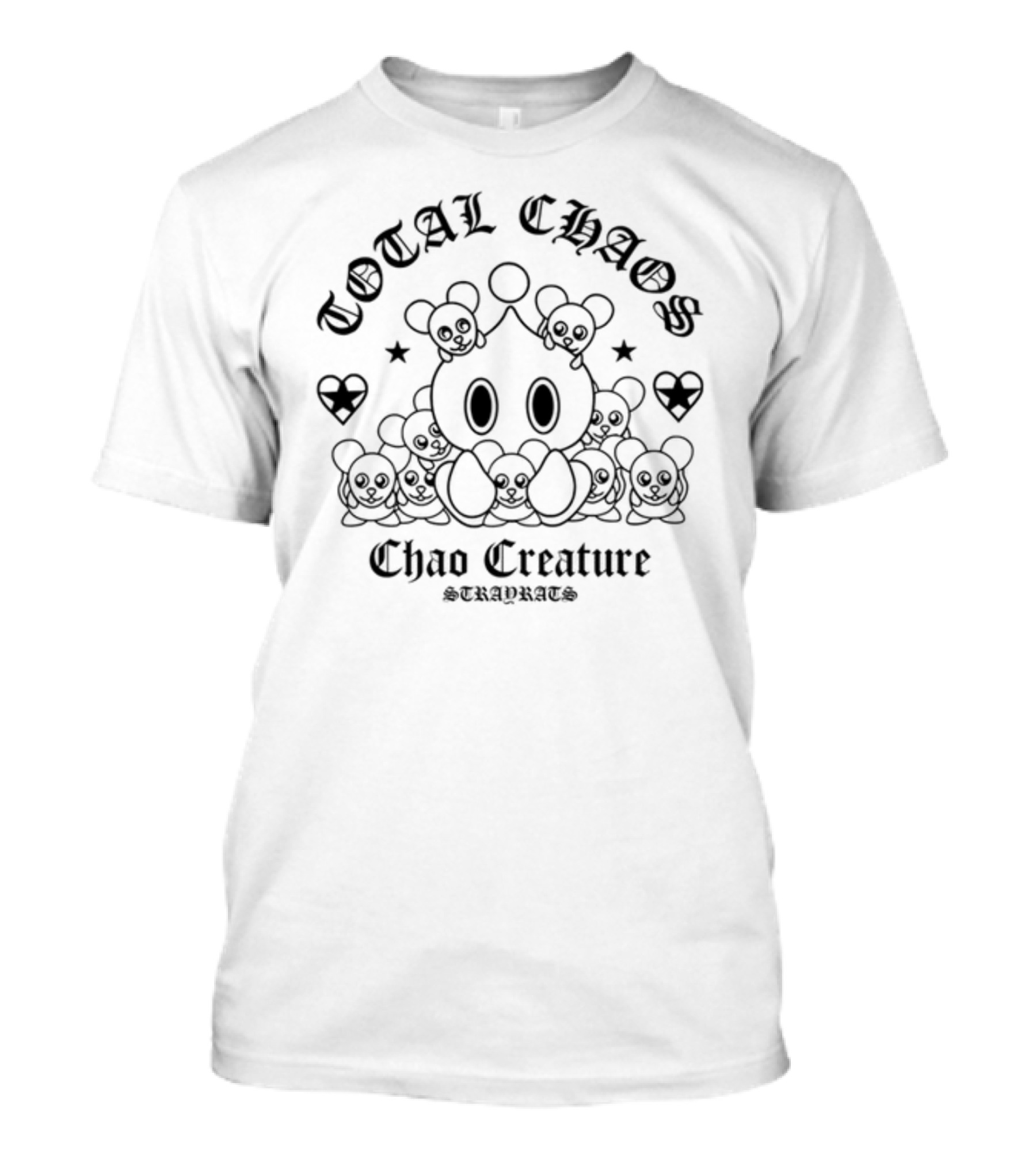 Total Chaos Chao Creature Stray Rats Hearts And Stars T-Shirt