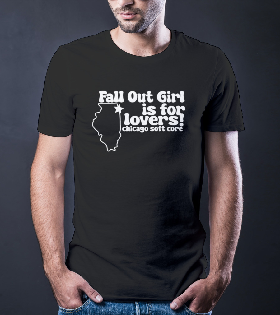 Fall Out Girl Is For Lovers Chicago Soft Core Illinois Outline Star T-Shirt
