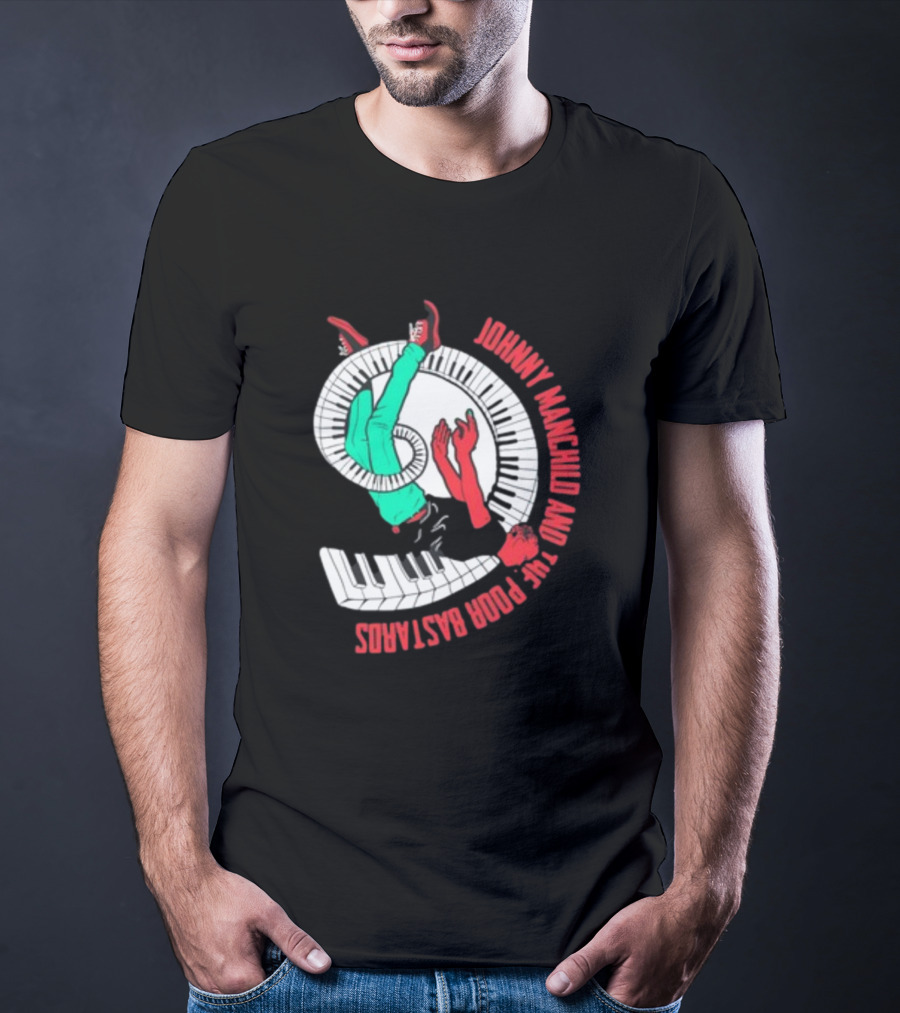 Johnny Manchild And The Poor Bastards Spiral Keyboard T-Shirt