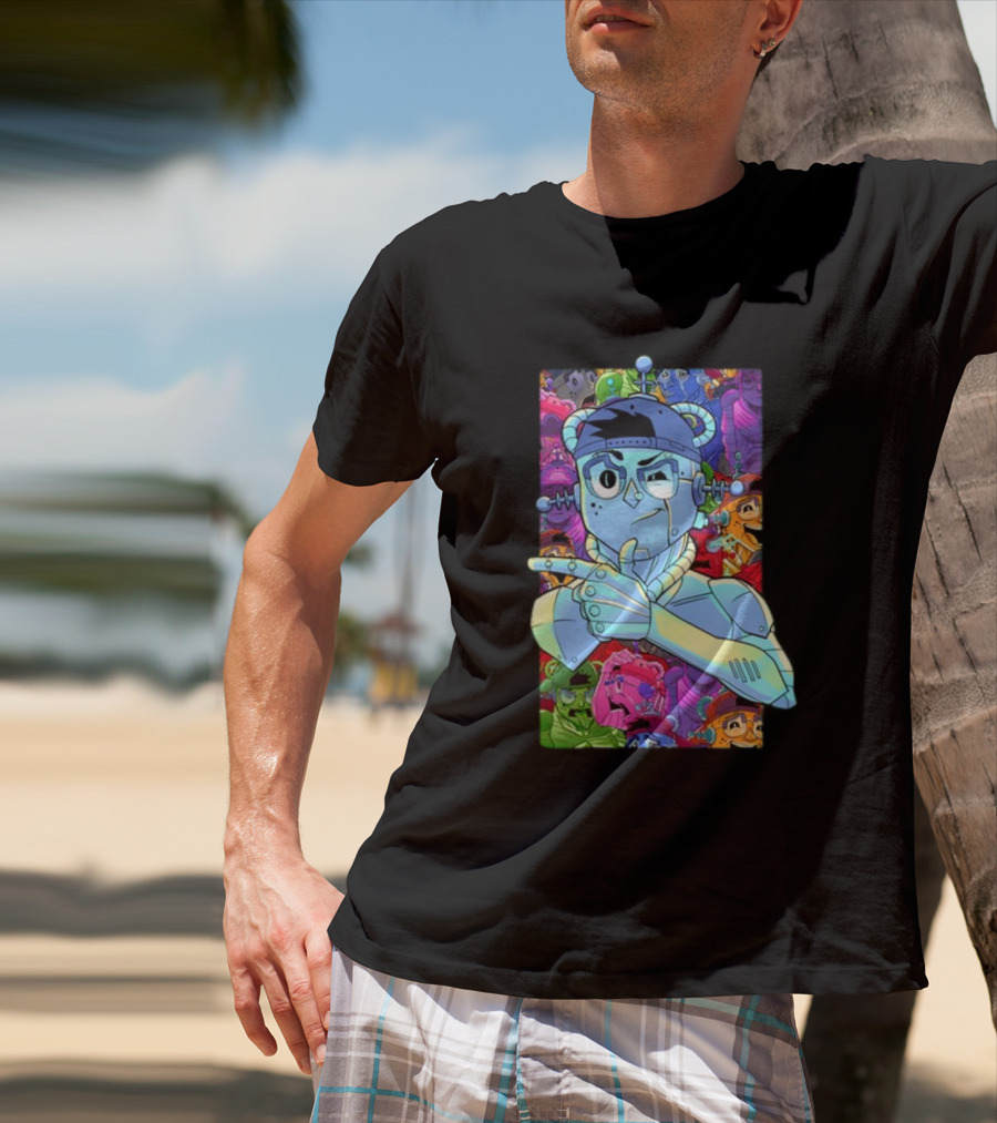 Kt8 Ray Volpe Volpeverse Colorful Futuristic Robot Characters T-Shirt