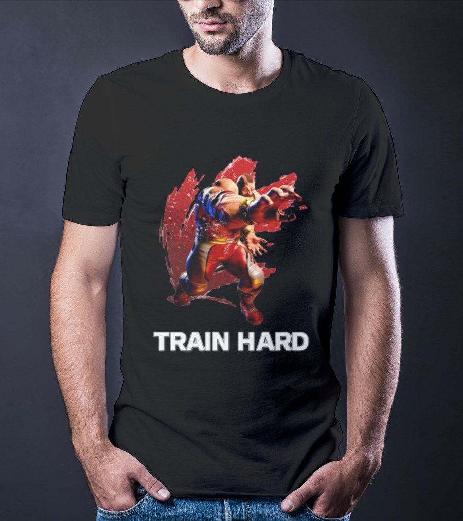 Zangief Train Hard Fighter Action Pose T-Shirt
