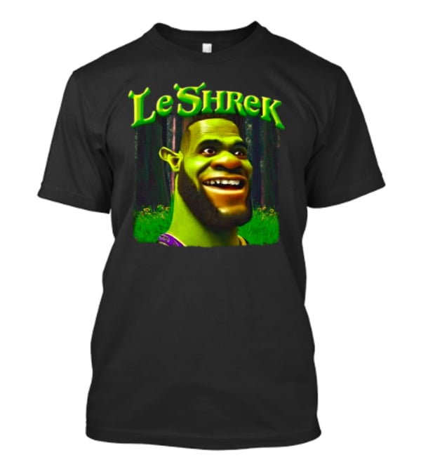LeShrek Funnyahhtees Basketball Ogre Crossover T-Shirt