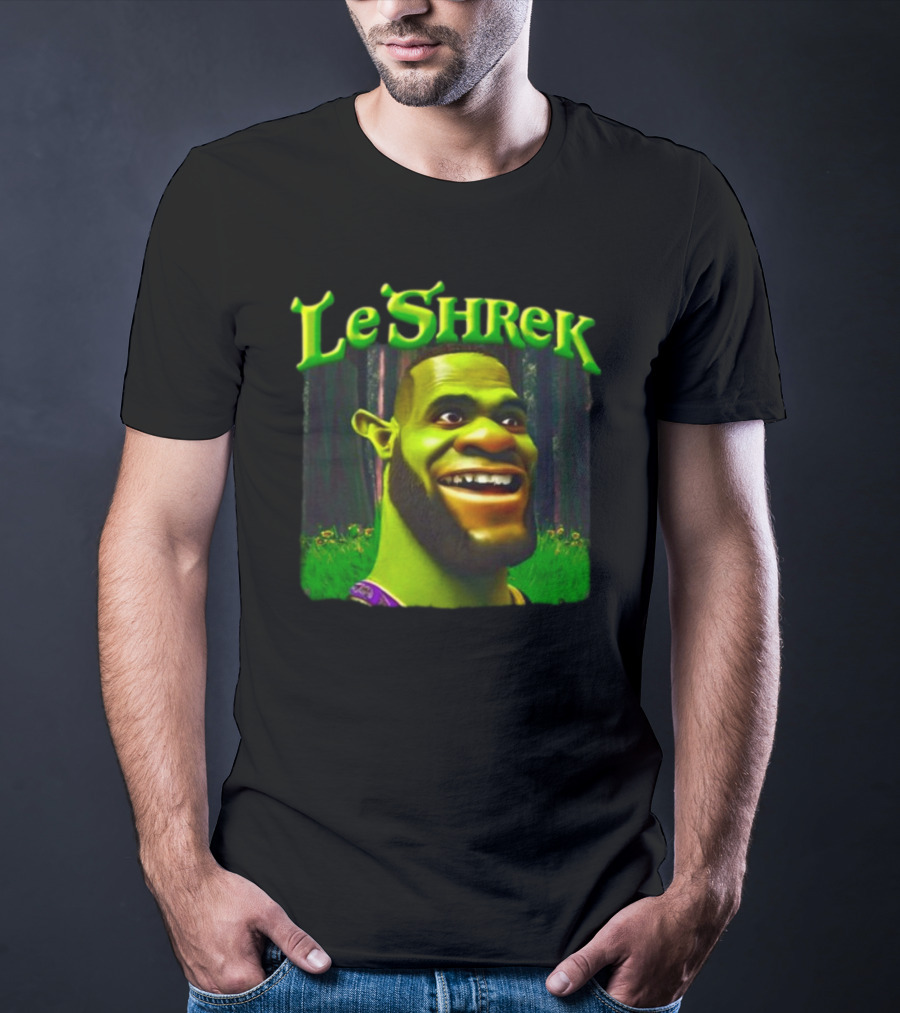 LeShrek Funnyahhtees Basketball Ogre Crossover T-Shirt