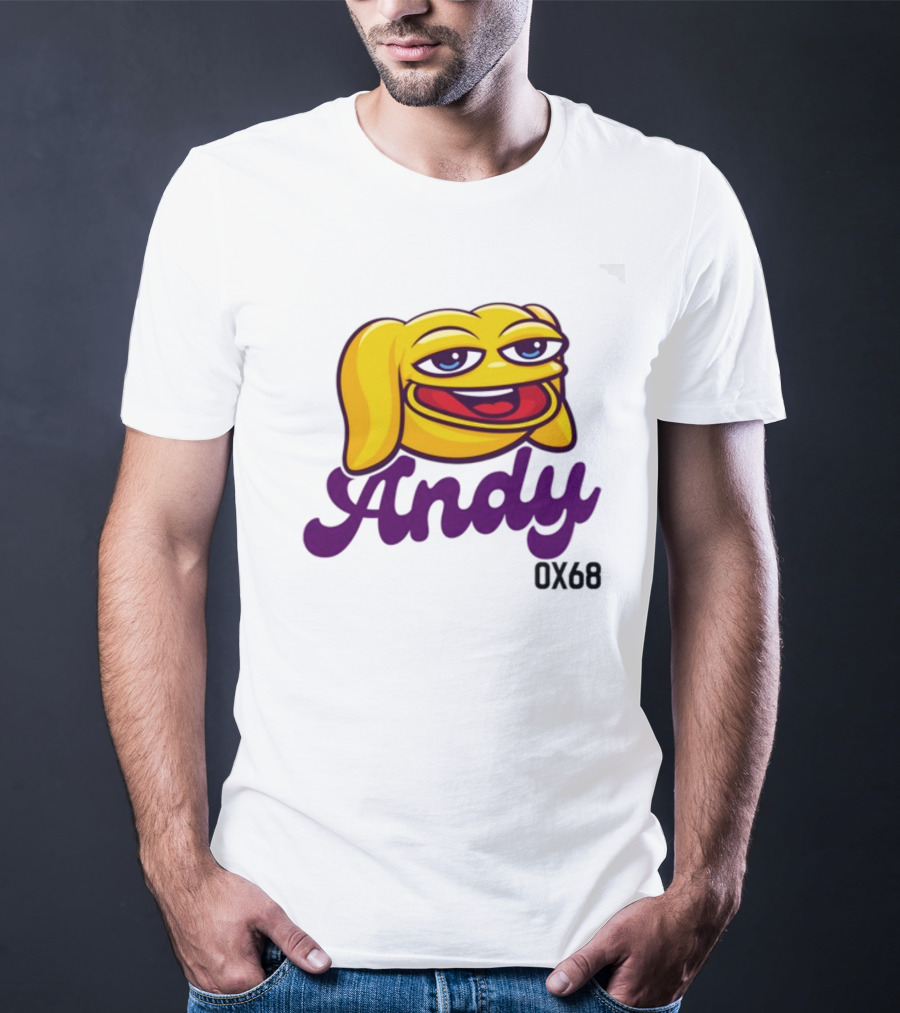 Andy Ox68 Emoji Face Yellow Dog T-Shirt
