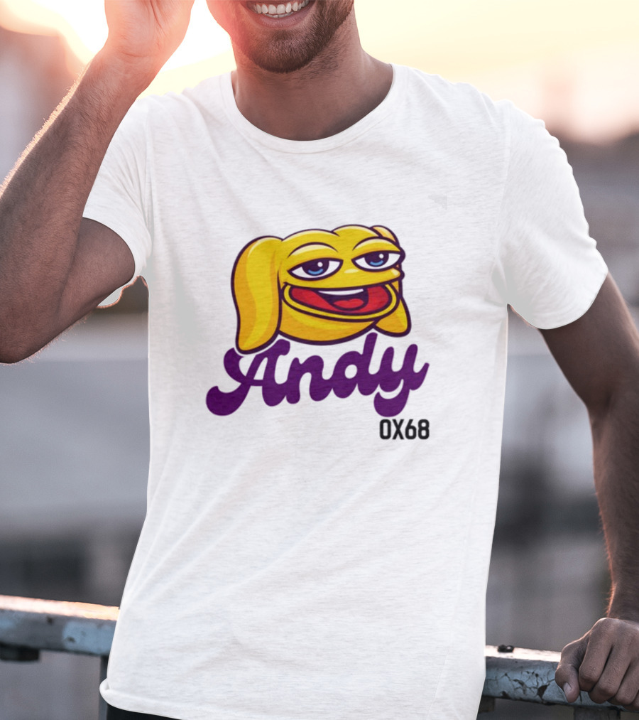 Andy Ox68 Emoji Face Yellow Dog T-Shirt