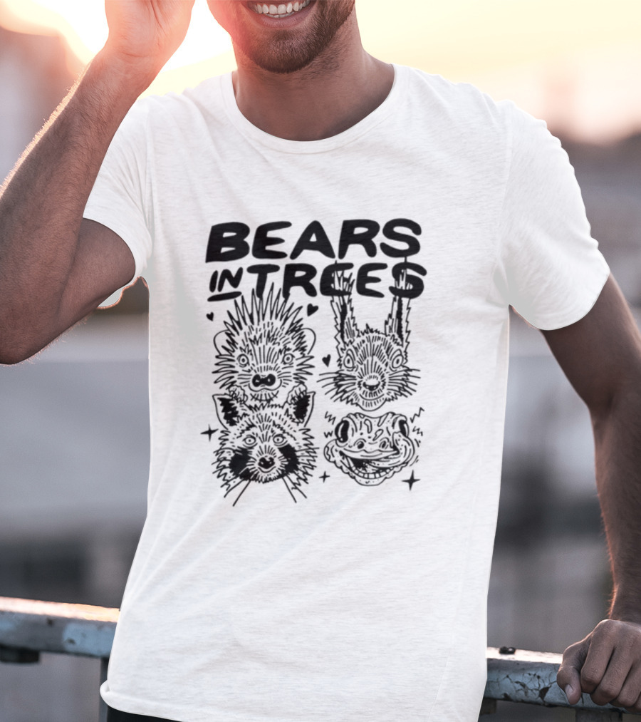 Bears In Trees Animals Wildlife Faces T-Shirt