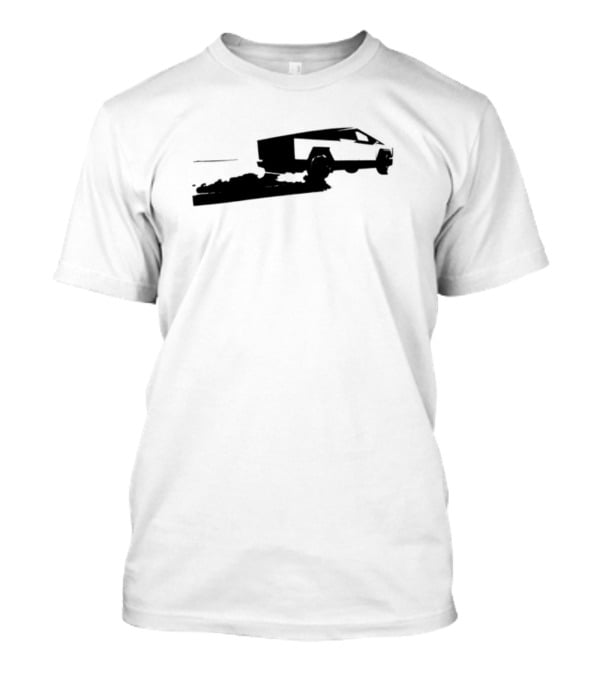 Cybertruck Foundation Monochrome Outline Futuristic Vehicle T-Shirt