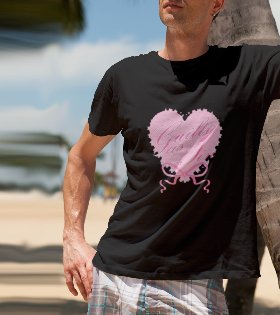 Guilty As Sin Pink Heart T-Shirt