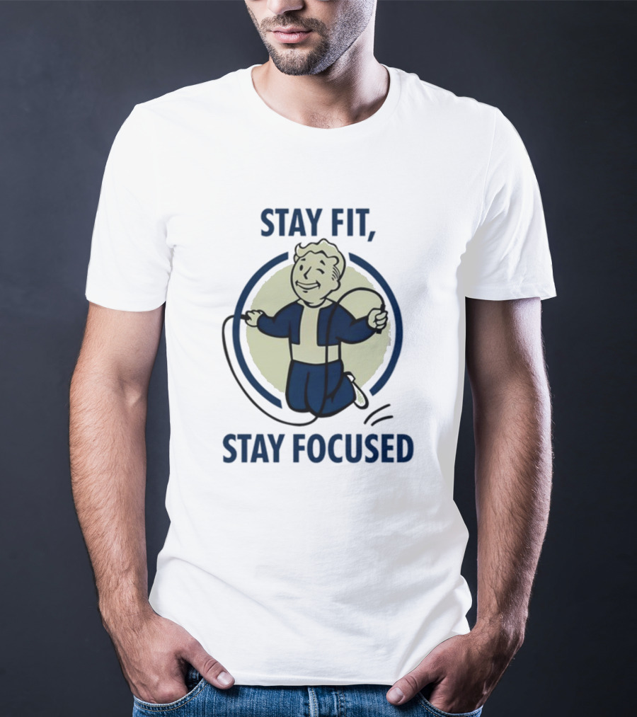 Stay Fit Stay Focused Jump Rope Vault Boy T-Shirt