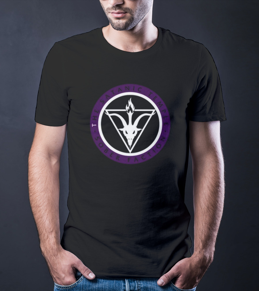 The Satanic Temple Sober Faction Symbolic Goathead Emblem T-Shirt