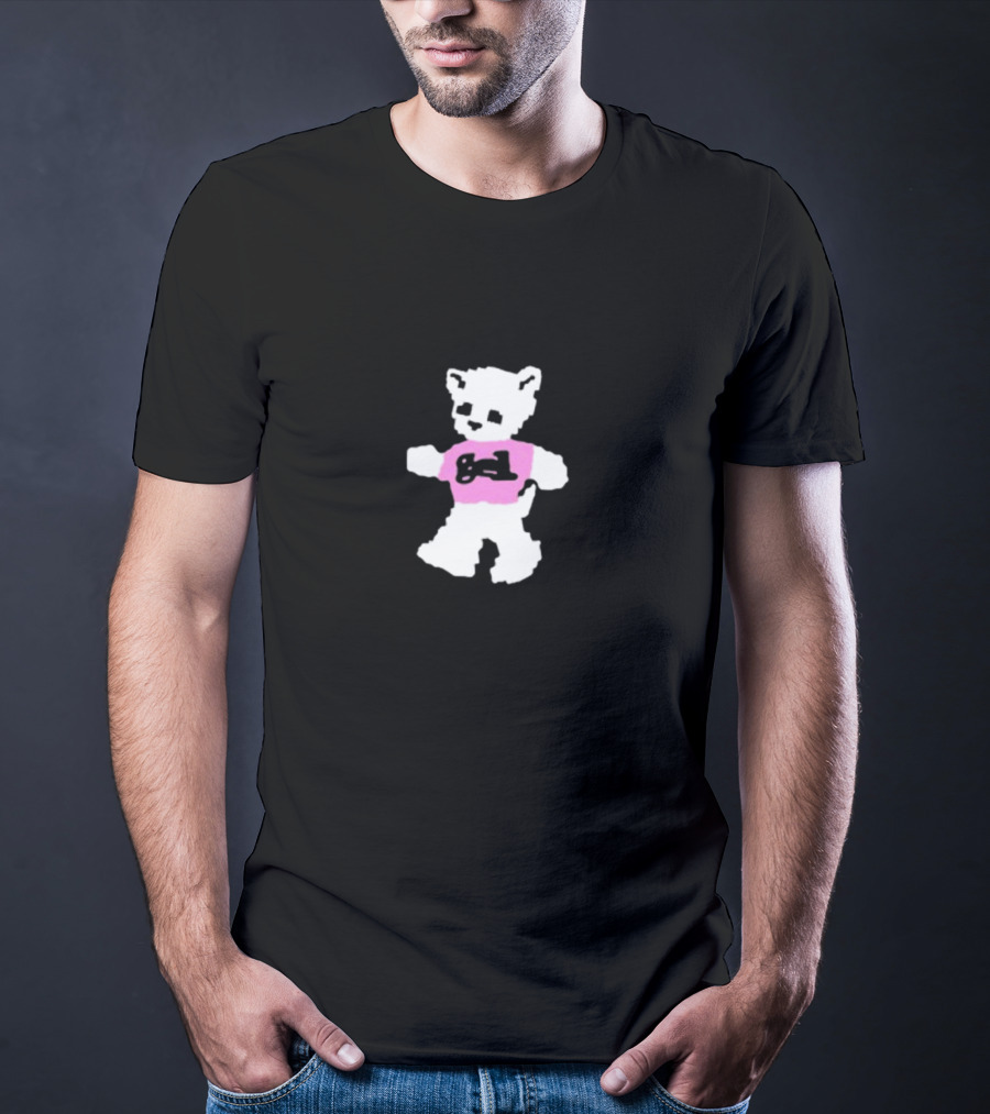 Gel Cat Spoiled Rotten To The Core White Bear Pink Shirt Game Controller T-Shirt