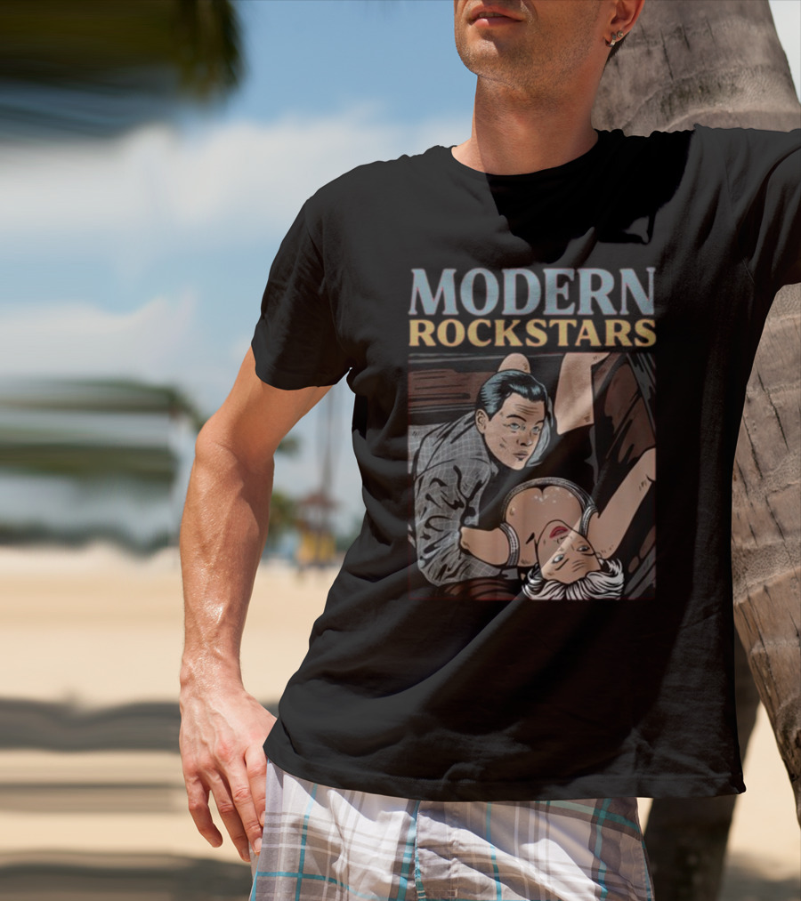 Modern Rockstars Wall Street Scandal Pop Art Aesthetic T-Shirt