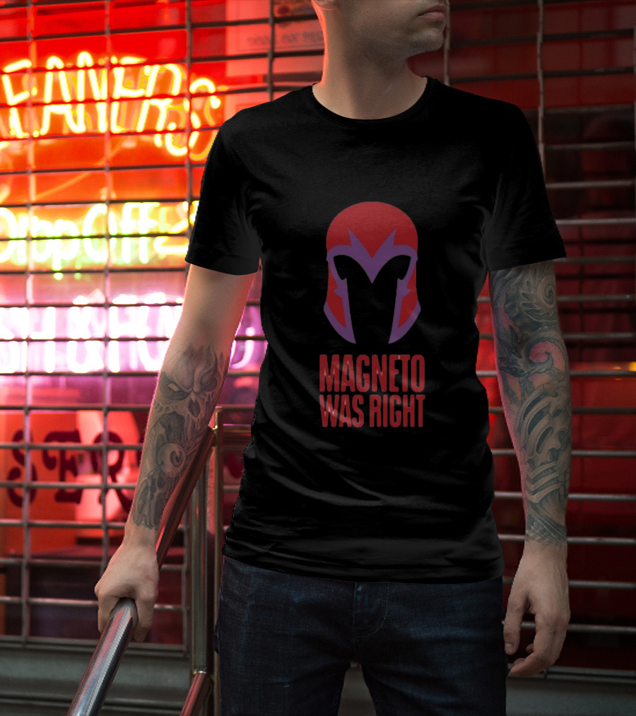 Magneto Was Right Beau Demayo Helmet T-Shirt
