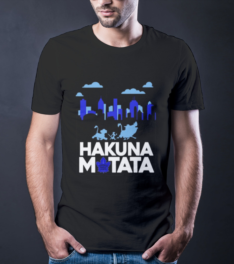 Hakuna Matata Toronto Skyline With Characters Toronto Maple Leafs T-Shirt