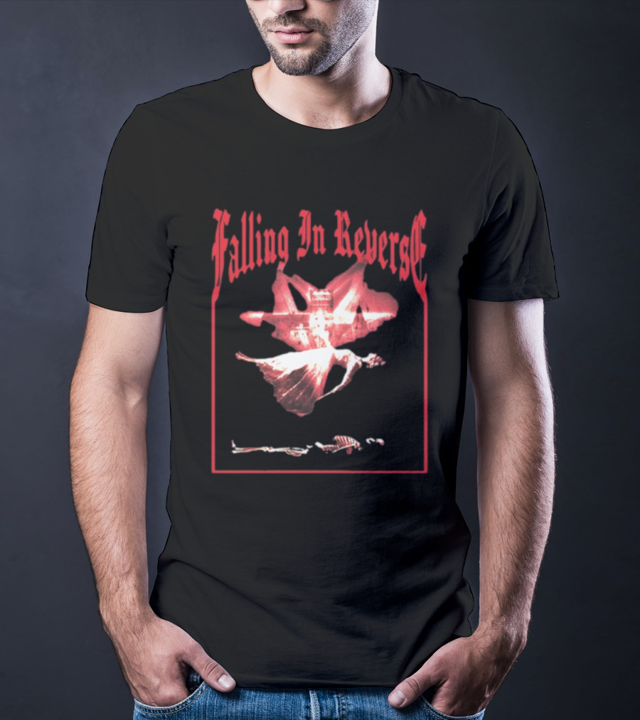 Falling In Reverse Floating Skeleton And Angel T-Shirt